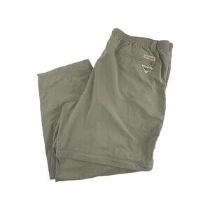 Columbia PFG Omni Shade Nylon Cargo Pants Drawstring Zip Off Leg Shorts Mens XXL